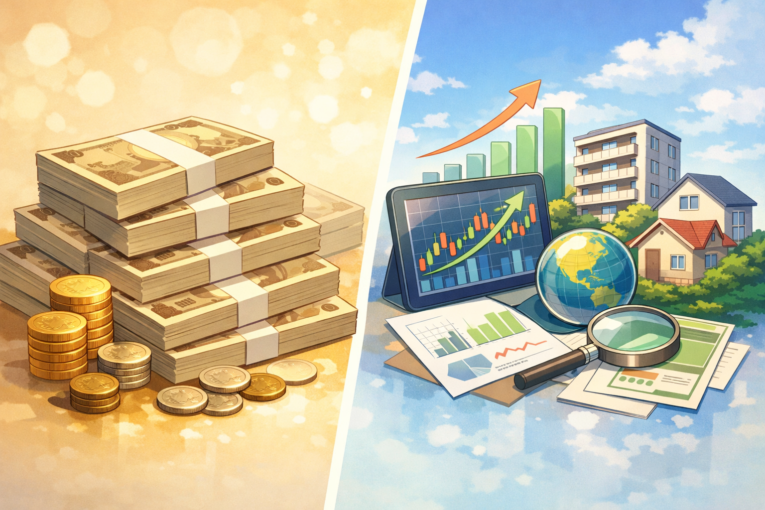 40代の資産配分は「現金6割・投資4割」が安心の目安かもしれませんね