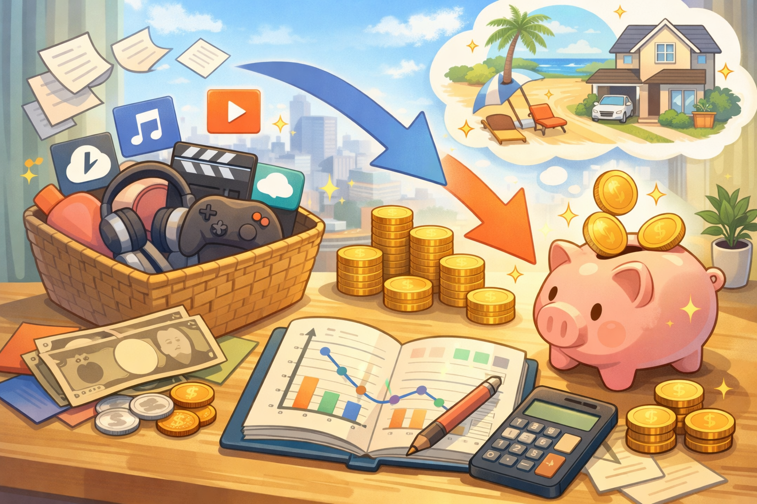 サブスク整理で年間6.6万円から12万円の節約が期待できます